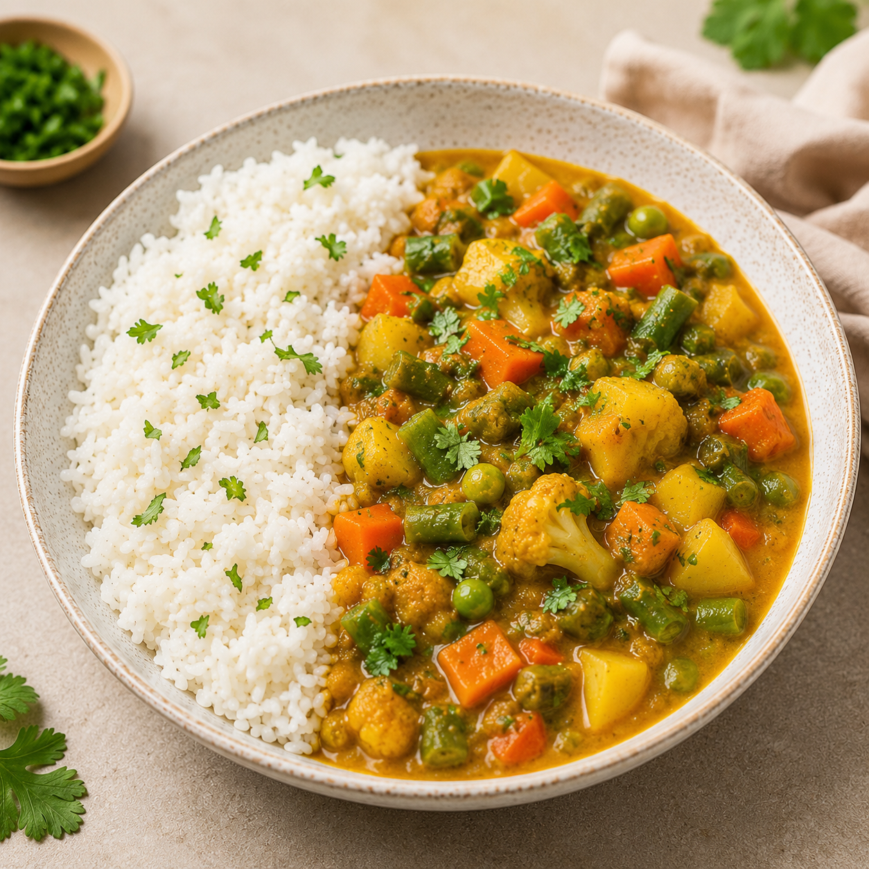 Mix Veg mit Basmati-Reis