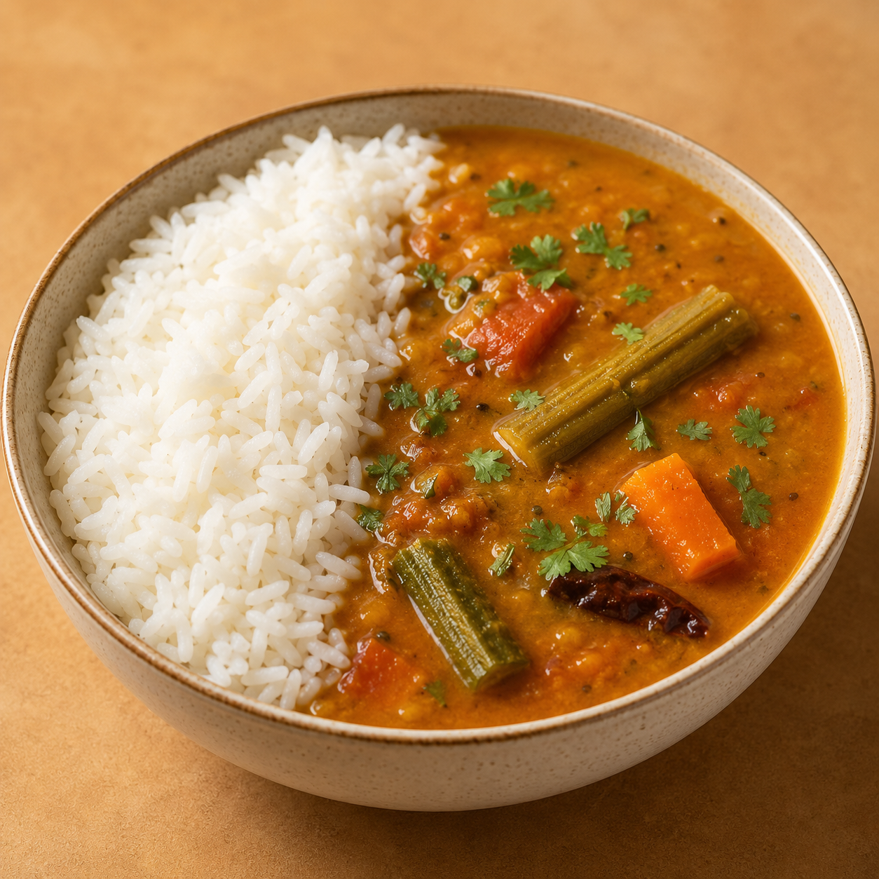 Sambar mit Basmati-Reis
